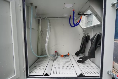 Дробеструйная камера влажной очистки с системой рециркуляции воды, две станции DS-16-2-WCLD